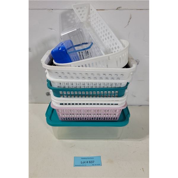 Assorted Storage Baskets & Containers