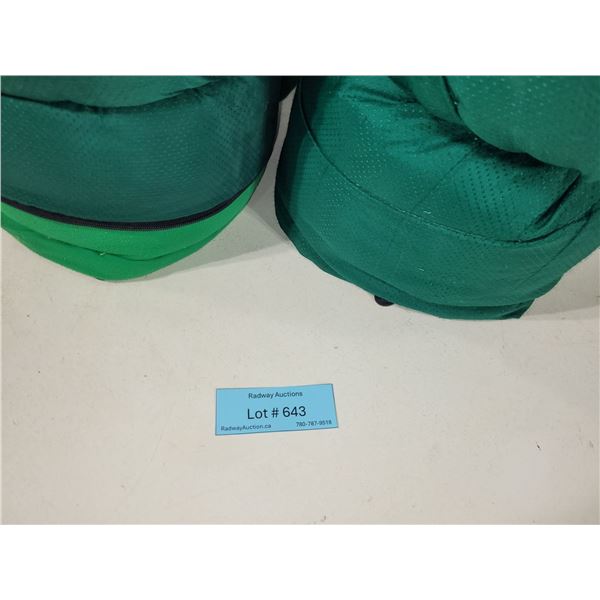 2 Green Sleeping Bags