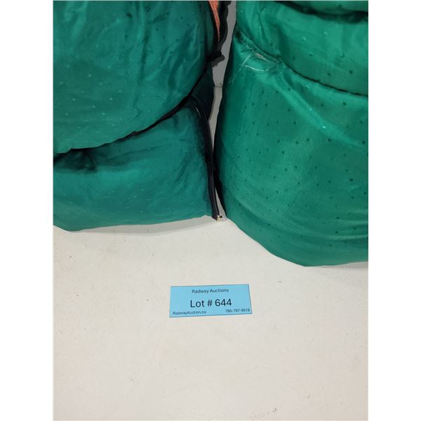 2 Green Sleeping Bags