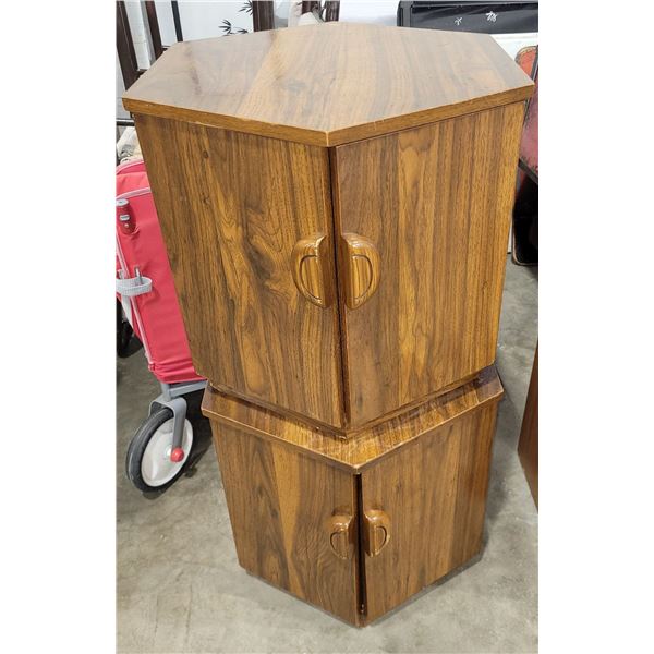 2 End Tables with Doors