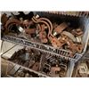 Image 19 : Qty 3 Wire Rack Shelving Units & Contents: Pipe Fittings, Clamps, Hardware, etc
