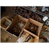 Image 21 : Qty 3 Wire Rack Shelving Units & Contents: Pipe Fittings, Clamps, Hardware, etc