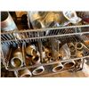 Image 26 : Qty 4 Wire Rack Shelving Units & Contents: Pipe Fittings, Valves, Hardware, etc