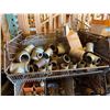 Image 8 : Qty 4 Wire Rack Shelving Units & Contents: Pipe Fittings, Valves, Hardware, etc
