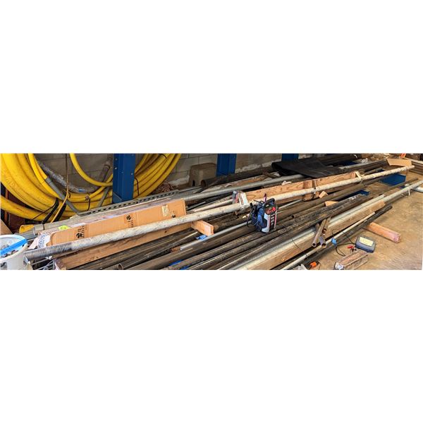 Contents of Rack:  Multiple Copper & PVC Pipes, Misc Lengths (rack not included)