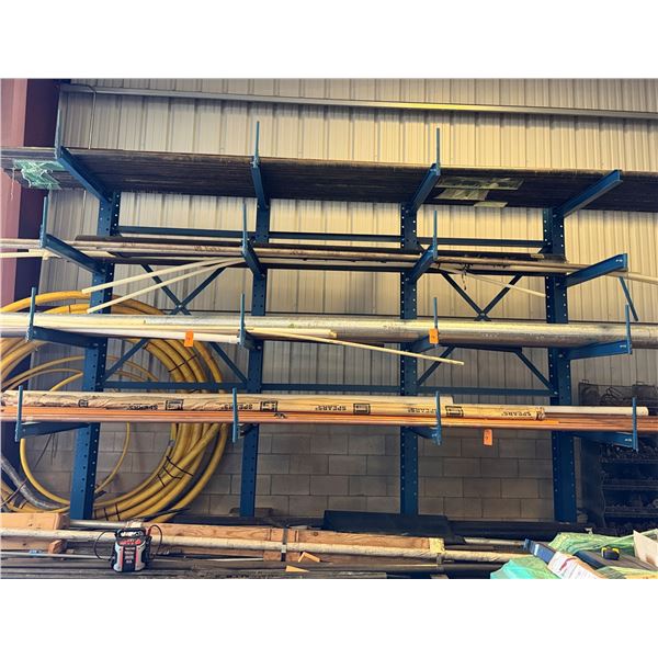 Blue Adjustable Cantilever Rack System 184" x 59" (pipes not included)