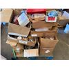 Image 8 : Contents of Pallet: Potter Pressure Actuated Switches, Gauges, Sprinkler Heads, Pipe Hangers, etc