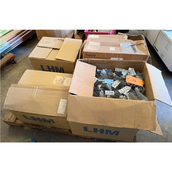 Contents of Pallet: Multiple Galvanized Joist Hangers, Brackets, etc