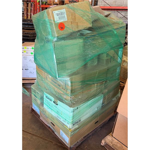Contents of Pallet: Multiple Kohler, American Standard Cadet & Blanco Plumbing Fixtures