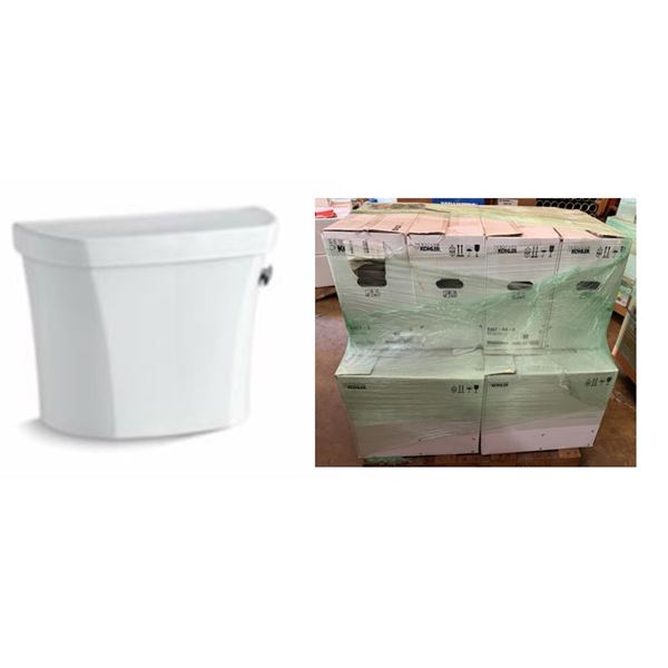 Contents of Pallet: Multiple Kohler 4467-RA-0 Wellworth Toilet Tanks