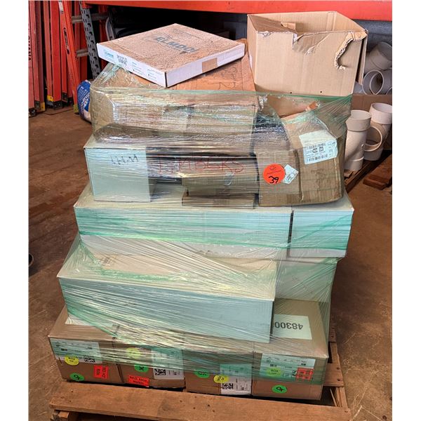 Contents of Pallet: Rinnai Remote Controls, Elmdor Wall/Ceiling Access Panel, Amtrol Expansion Tank,