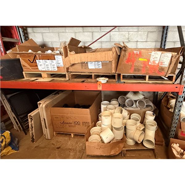 Contents of Shelf: Pipe Fittings, Couplings, Hardware, etc (shelf not included)
