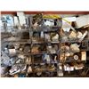 Image 13 : Qty 4 Wire Rack Shelving Units & Contents: Drain Pipes, Strainers, Hose, Hardware, etc