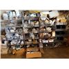 Image 1 : Qty 4 Wire Rack Shelving Units & Contents: Drain Pipes, Strainers, Hose, Hardware, etc