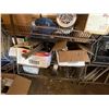 Image 39 : Qty 4 Wire Rack Shelving Units & Contents: Drain Pipes, Strainers, Hose, Hardware, etc