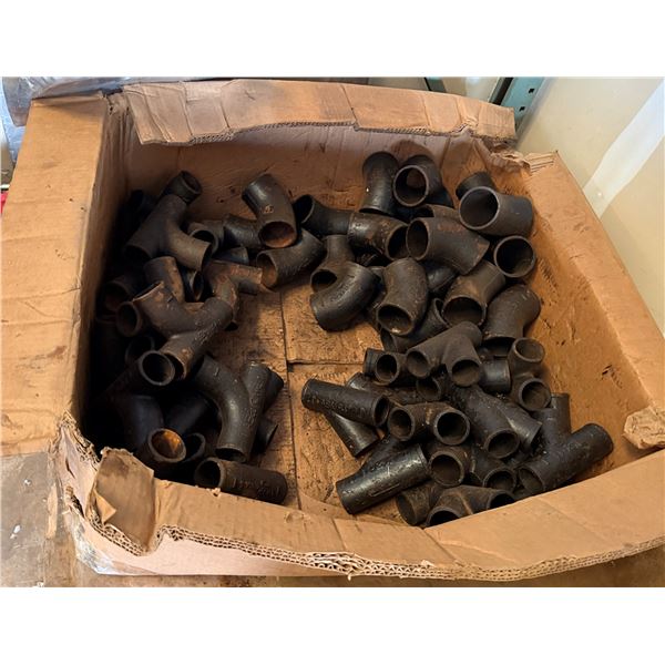 Box Multiple AB&I Cast Iron Pipe Fittings, Misc Sizes