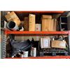 Image 1 : Contents of Shelf: Duct Fittings, Half Round Pipes, Hardware, etc (shelf not included)