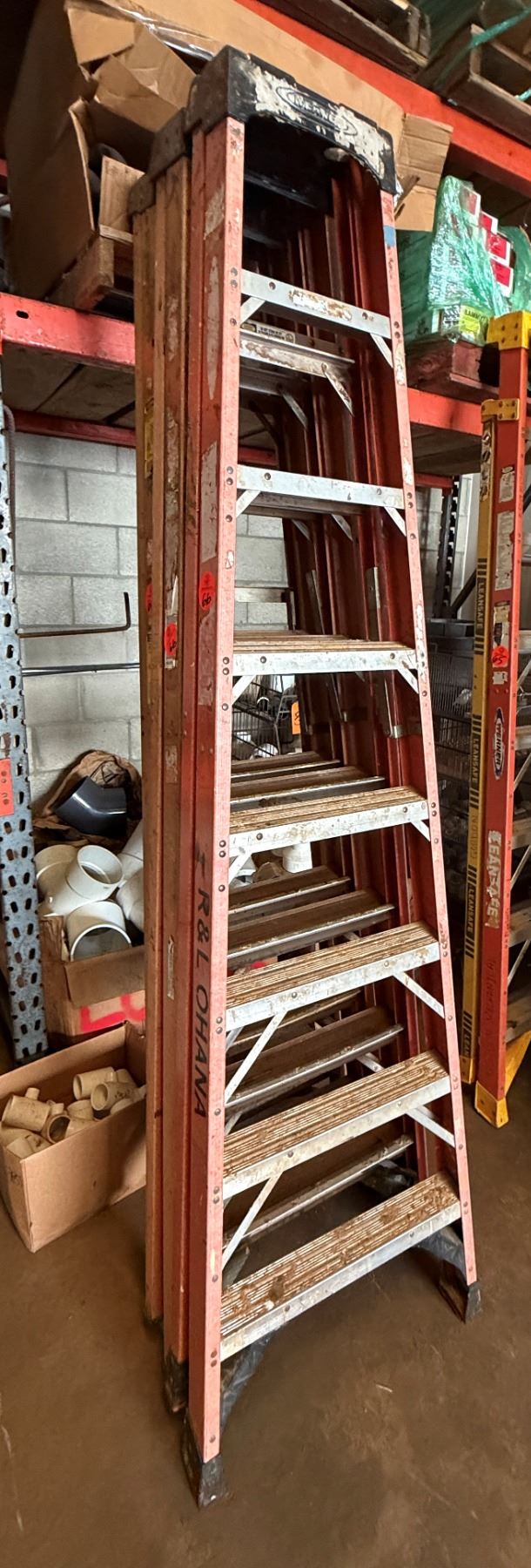 Husky Ladder Qty 3 Werner & Husky Step Ladders - Oahu Auctions