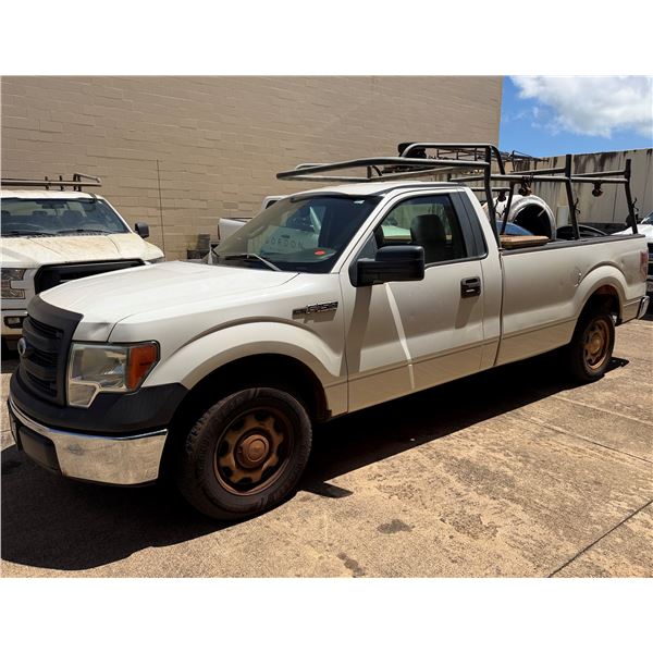 2013 Ford F150 Pickup Truck w/ Roof Rack Lic. 994KBP, 117512 Miles (Starts & Runs-See Video)