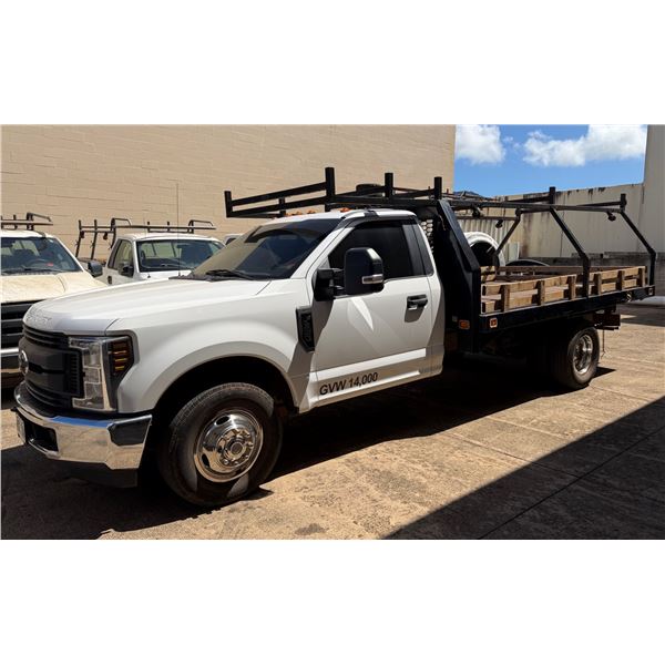 2017 Ford F350 Stake Flatbed Truck w/ Roof Rack Lic. 432KBS, 027651 Miles (Starts/Runs)