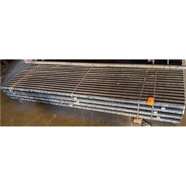 Qty Approx. 65 Industrial-Grade 2" Cast Iron Piping 120"L