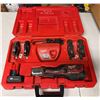 Image 1 : Milwaukee Force Logic Press Tool w/ 4 Crimp Press Jaws in Hard Case