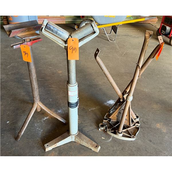 Qty 3 Metal Roller Stands
