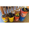 Image 1 : Qty 5 Buckets Safety Equipment: Straps, Ropes, Shock Absorbers, etc
