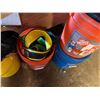 Image 3 : Qty 5 Buckets Safety Equipment: Straps, Ropes, Shock Absorbers, etc