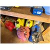 Image 10 : Contents of Shelf: Poly Sprayers, Spray Paint, Propane Tank, Gas Cans, Adhesives, etc (shelf not inc