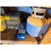 Image 9 : Contents of Shelf: Poly Sprayers, Spray Paint, Propane Tank, Gas Cans, Adhesives, etc (shelf not inc