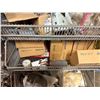 Image 11 : Qty 5 Wire Rack Shelving Units & Contents: Pipe Fittings, Wire, IPS Flashing, Ties, Hardware, etc