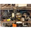 Image 27 : Qty 5 Wire Rack Shelving Units & Contents: Pipe Fittings, Wire, IPS Flashing, Ties, Hardware, etc