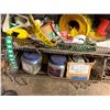 Image 38 : Qty 5 Wire Rack Shelving Units & Contents: Pipe Fittings, Wire, IPS Flashing, Ties, Hardware, etc
