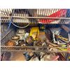 Image 5 : Qty 5 Wire Rack Shelving Units & Contents: Pipe Fittings, Wire, IPS Flashing, Ties, Hardware, etc