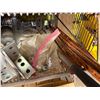 Image 9 : Qty 5 Wire Rack Shelving Units & Contents: Pipe Fittings, Wire, IPS Flashing, Ties, Hardware, etc