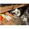 Image 14 : Contents of Shelf: Foam Weatherseal, Ear Plugs, Cords, Pipe Fittings, etc (shelf not included)
