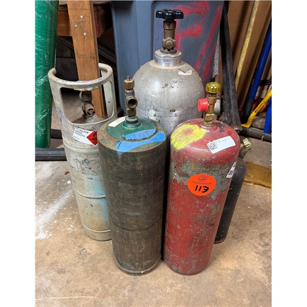 Qty 5 Tanks, Misc Sizes & Gases