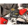 Image 7 : Qty 6 Battery Chargers w/ 3 Batteries: Milwaukee, Ridgid & Dewalt in Carry Case