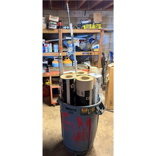 Multiple Rolls Ram Board Floor Protection, Plastic Sheeting, Klein Tools Glow Rod Set, etc
