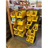 Image 2 : Metal Rack w/ Multiple Yellow Bins (contents not included)