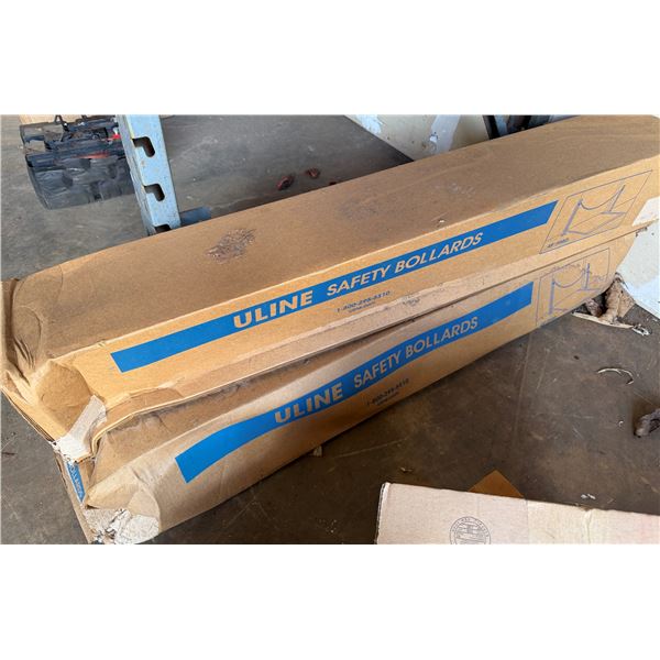 Qty 2 Uline H-5556F Standard Safety Bollards in Boxes