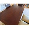 Image 10 : Rectangular Wooden Table 66" x 36" & 5 Woven Chairs w/ Upholstered Seats