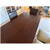 Image 11 : Rectangular Wooden Table 66" x 36" & 5 Woven Chairs w/ Upholstered Seats
