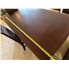 Image 13 : Rectangular Wooden Table 66" x 36" & 5 Woven Chairs w/ Upholstered Seats