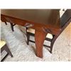 Image 3 : Rectangular Wooden Table 66" x 36" & 5 Woven Chairs w/ Upholstered Seats