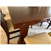 Image 8 : Rectangular Wooden Table 66" x 36" & 5 Woven Chairs w/ Upholstered Seats