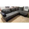 Image 1 : Gray Sectional Sofa w/ Chaise 120" x 74"