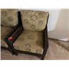 Image 2 : Qty 2 Wooden Armchairs w/ Woven Sides Seat Cushions & Backs 28" x 30"