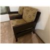 Image 4 : Qty 2 Wooden Armchairs w/ Woven Sides Seat Cushions & Backs 28" x 30"